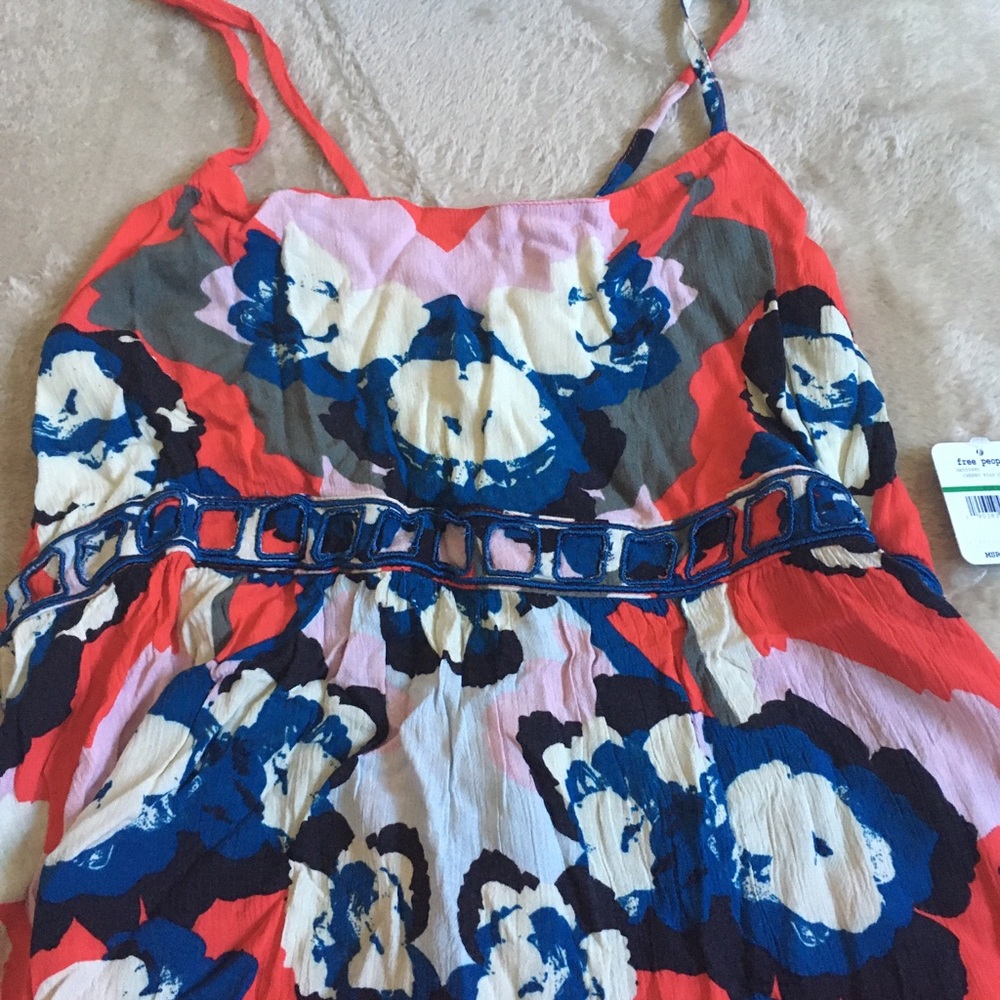 Free People Sweet Lucy Slip Dress NWT Red - Picture 8 of 10